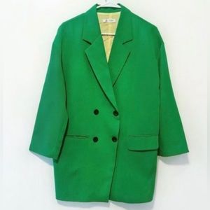 Oversized y2k long fit boyfriend blazer vintage Kelly green size 6